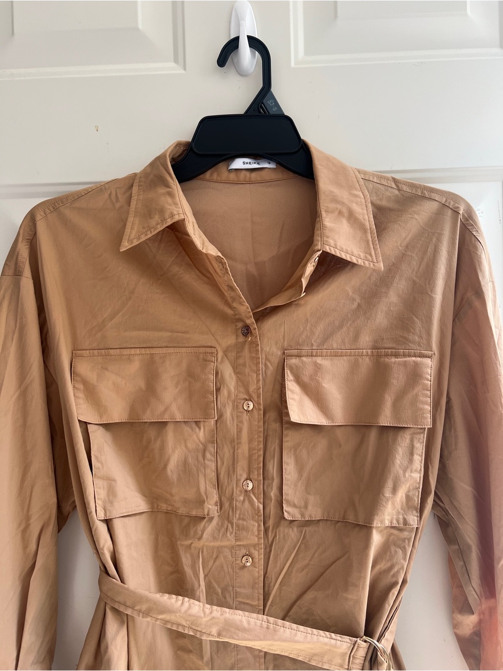 Sheike Camel Belted Dress - Picture 6 of 15